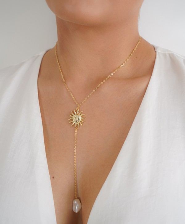 Collar perla solar