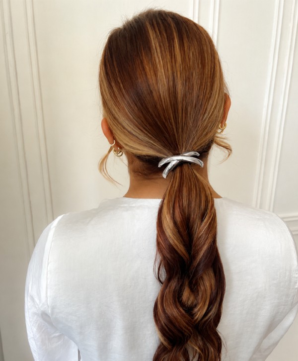 Pony cuffs plateados