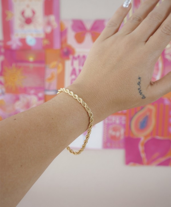 Pulsera lazo dorada