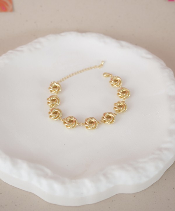 Pulsera nudos gold