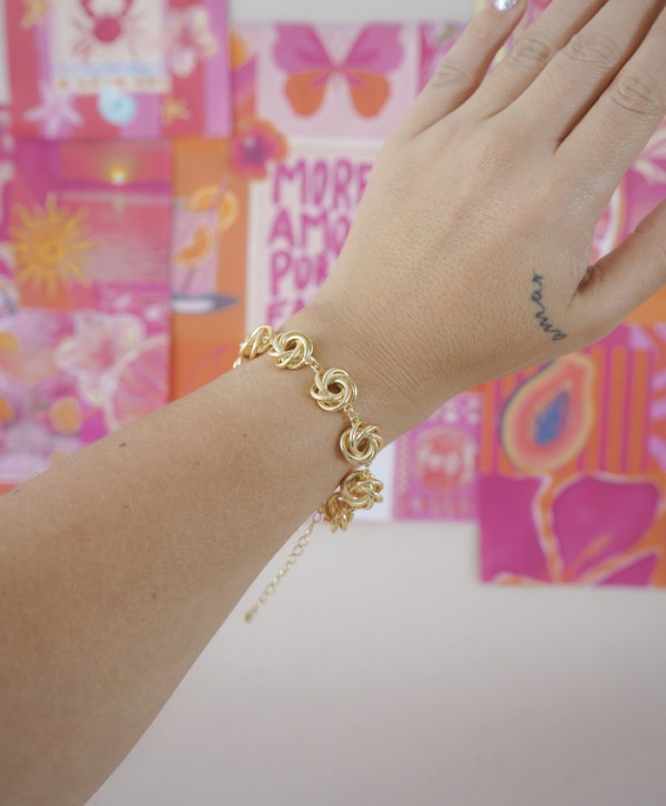 Pulsera nudos gold