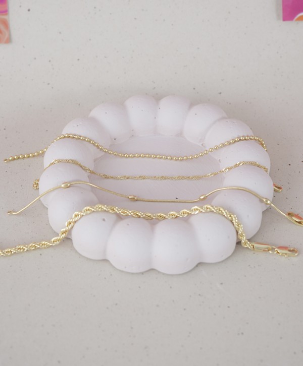 Pulsera balín dorada