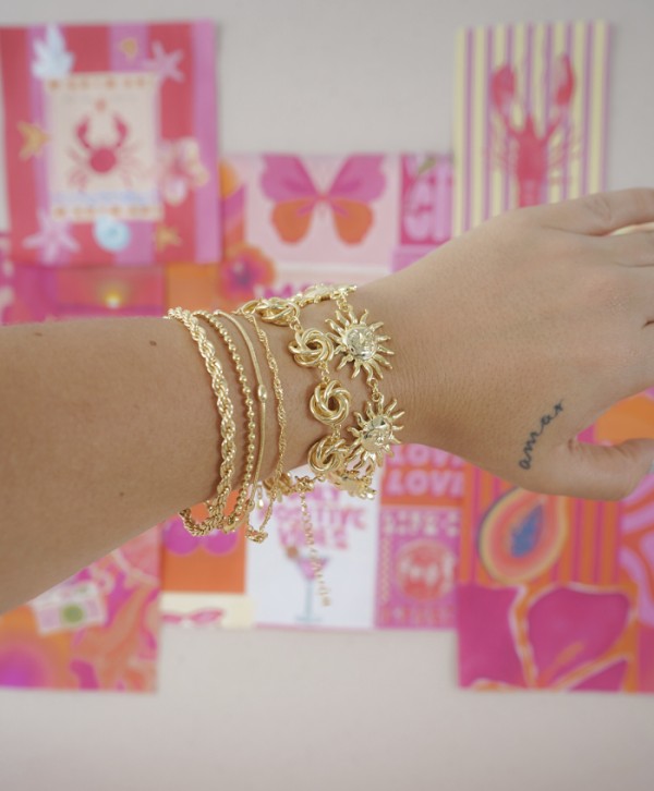 Pulsera nudos gold