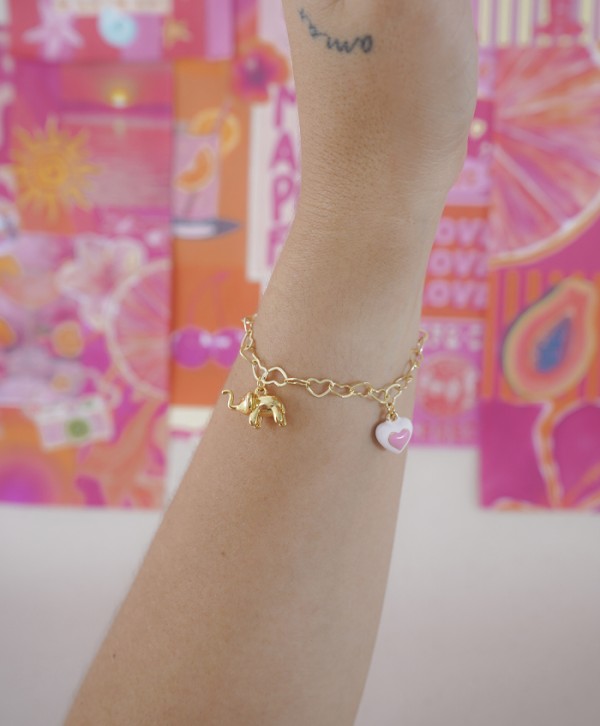 Pulsera pink elephant
