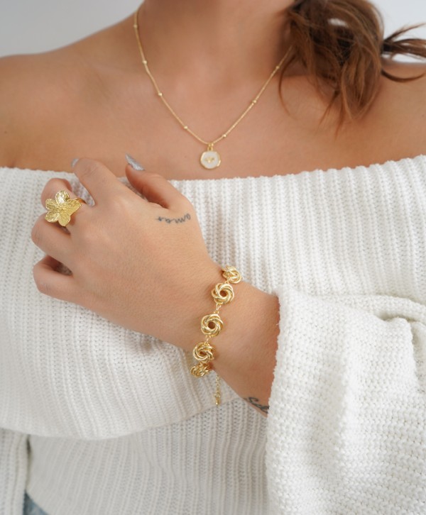 Pulsera nudos gold