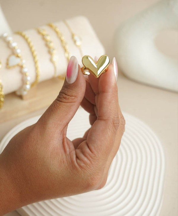 Anillo heart gold