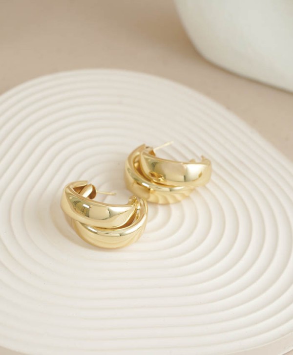 Aretes chunky doble