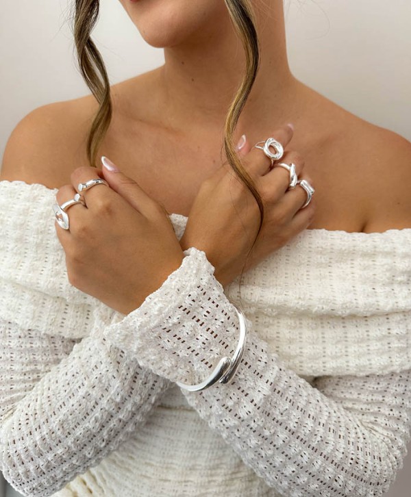 Brazalete drop silver