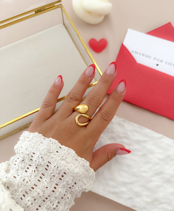 Anillo gota chunky
