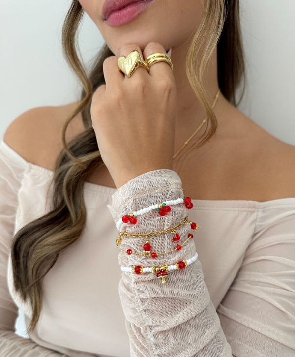 Set pulseras berry love