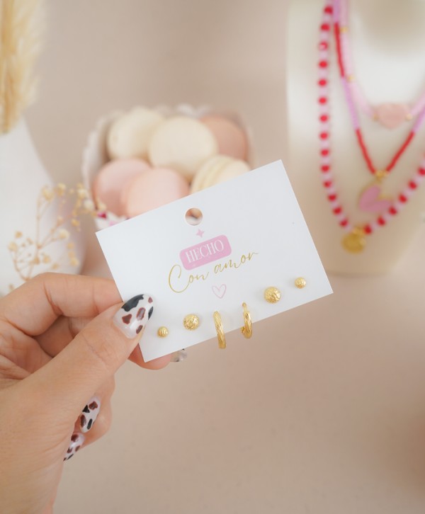 Set de aretes lineal