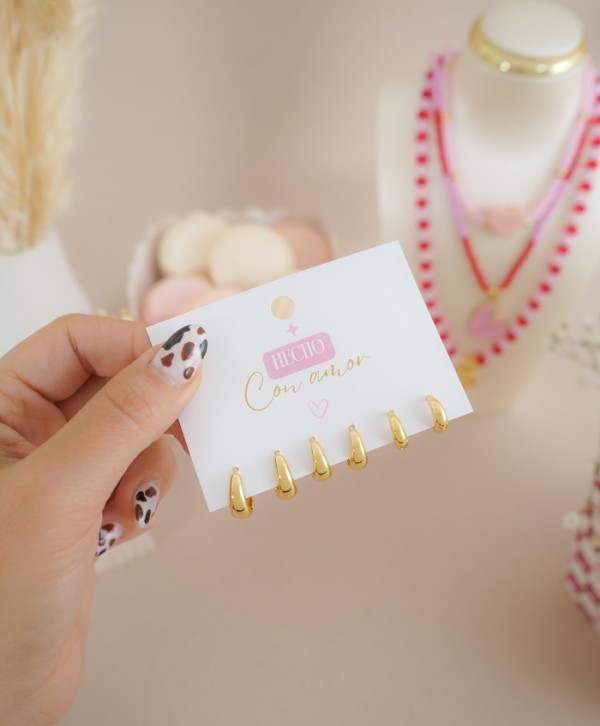 Set de candongas curve