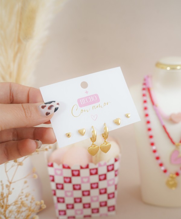 Set de aretes eterno latir