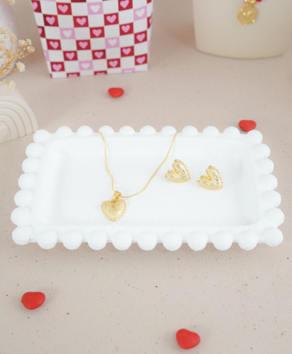 Set aretes y collar amoroso