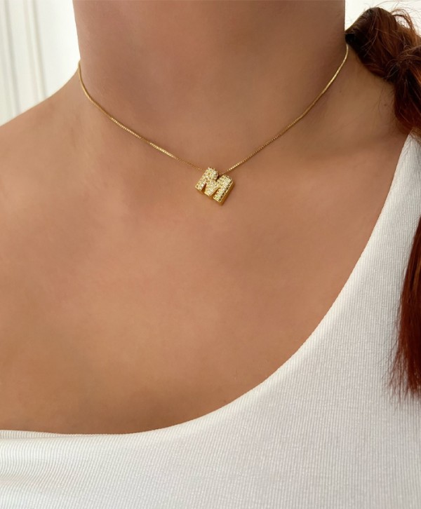 Collar mini chunky dorada