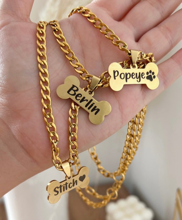 Placa cadena mascota M
